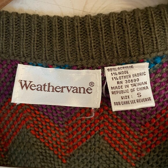 Vintage Weathervane Cardigan Sweatshirt with Pockets Womens Size S - Picture 2 of 7